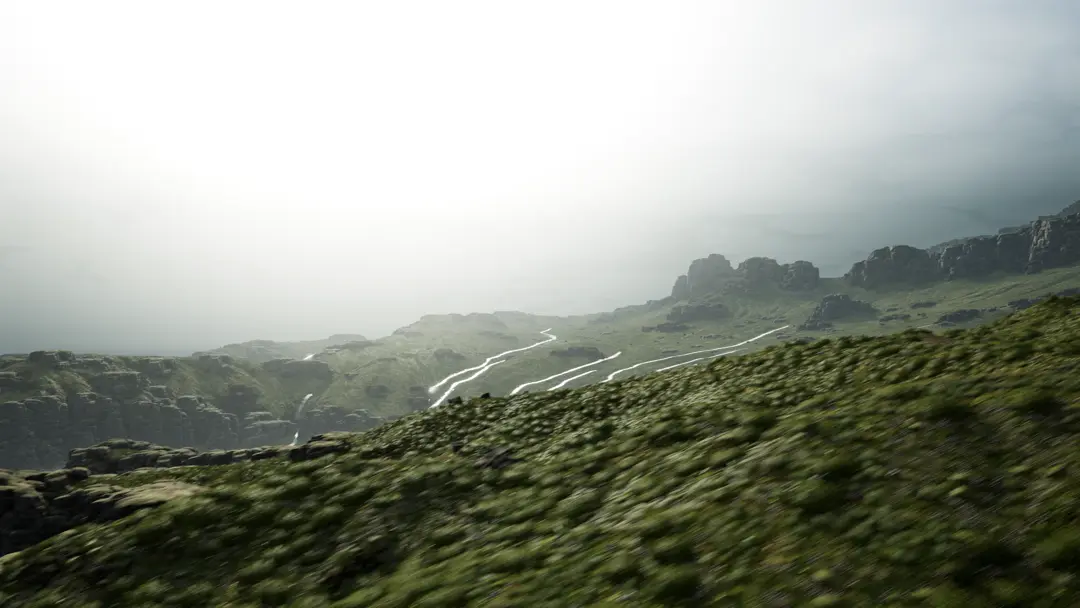 ...or carving streams through the lush grasslands