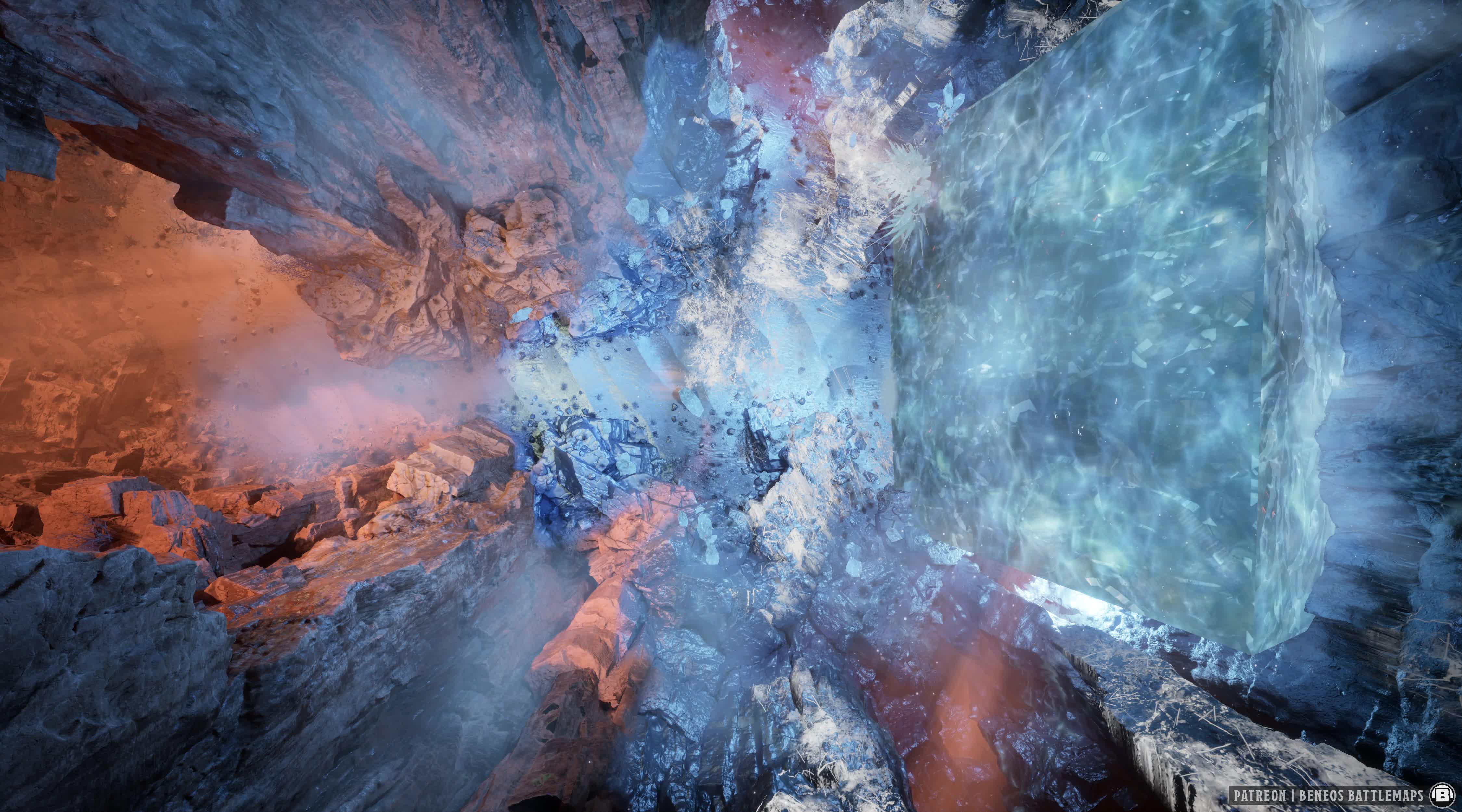 This map works with amazing contrasts, the stark blue hitting different after navigating the orange maps on your way here.