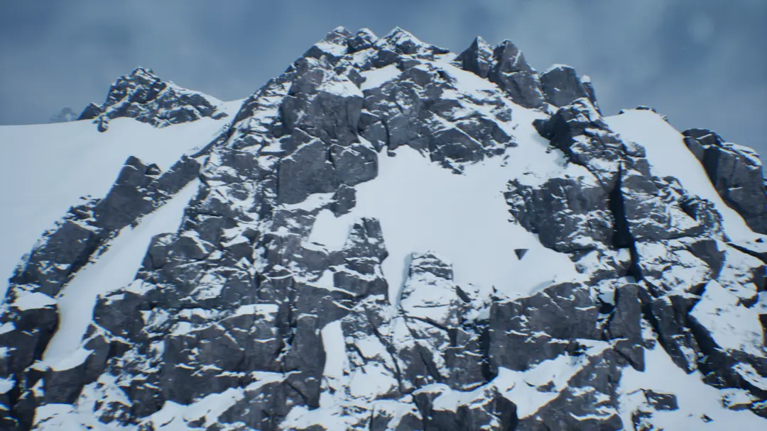 The other pans over the snow-kissed mountain ridges.